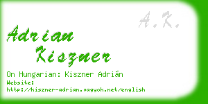 adrian kiszner business card